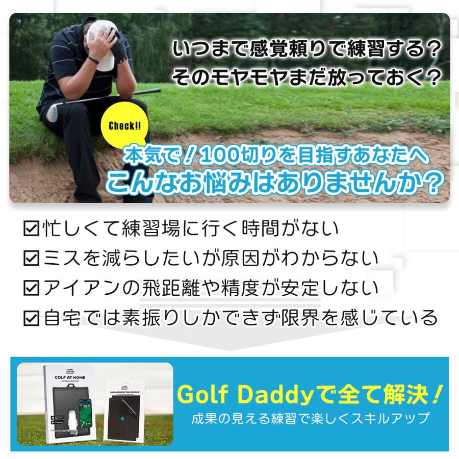 Golf Daddyシミュレーター ボール不要 ゴルフ練習器具 ゴルフ
