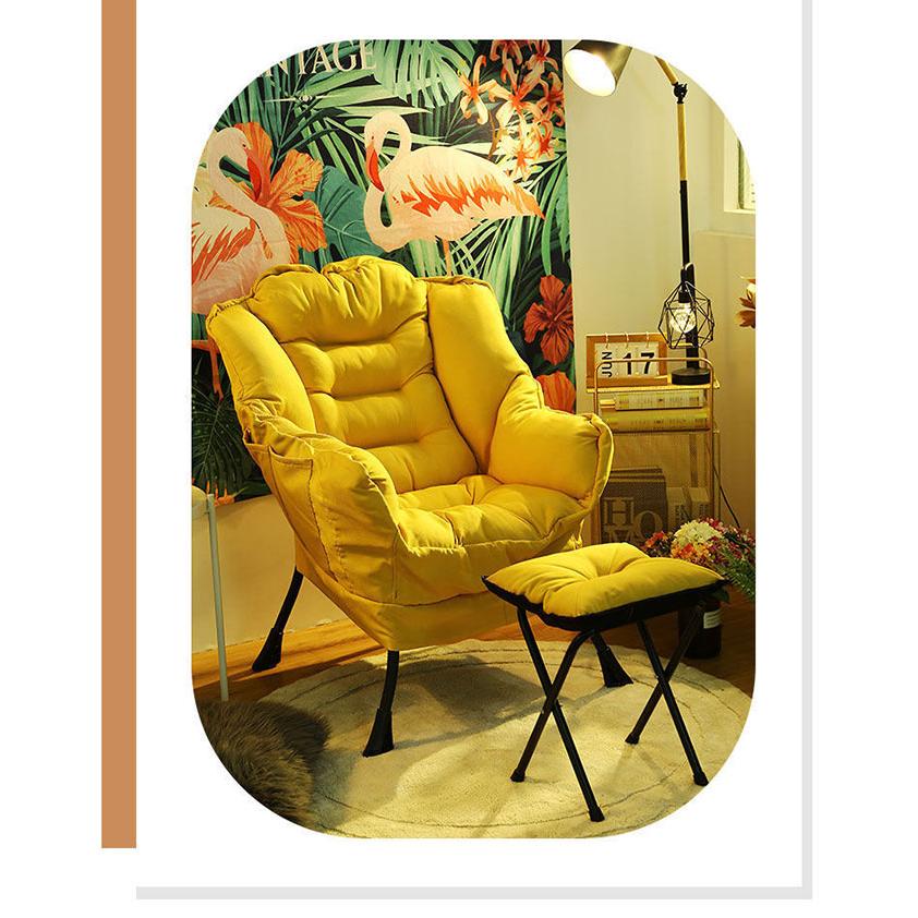 1人掛けソファ　リクライニング　イエロー Amazon｜一人用 ソファー オットマン付きソファ 1人掛け