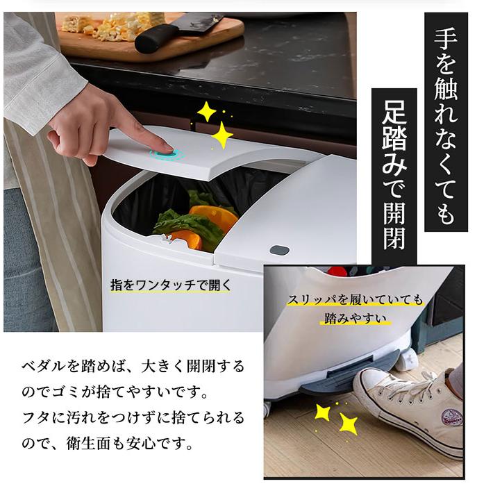 分類 ゴミ箱 45L袋可 45リットル袋可 おしゃれ フロントオープン 分別