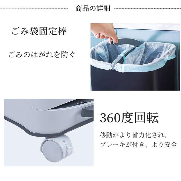 分類 ゴミ箱 45L袋可 45リットル袋可 おしゃれ フロントオープン 分別