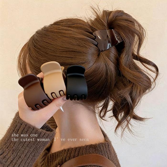 バンスクリップ シンプルヘアクリップ ヘア留め ポニーテールクリップ
