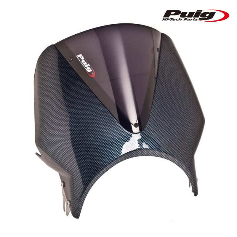 Puig 024CF WINDSHIELD VISION [CARBON LOOK/ DARK SMOKE] Kawasaki Z900RS SE (22-25) Z900RS (18-25) プーチ スクリーン カウル | Puig | 01
