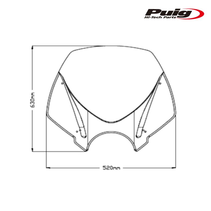 Puig 20527F NEW GENERATION TOURING [DARK SMOKE] BMW R18 (21-25) プーチ スクリーン カウル_1
