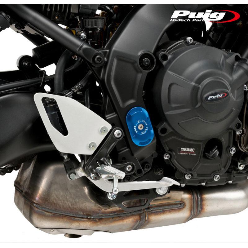 Puig 21089A Bouchons De Châssis Aluminium Bleu - Protection Et Style Pour Moto
