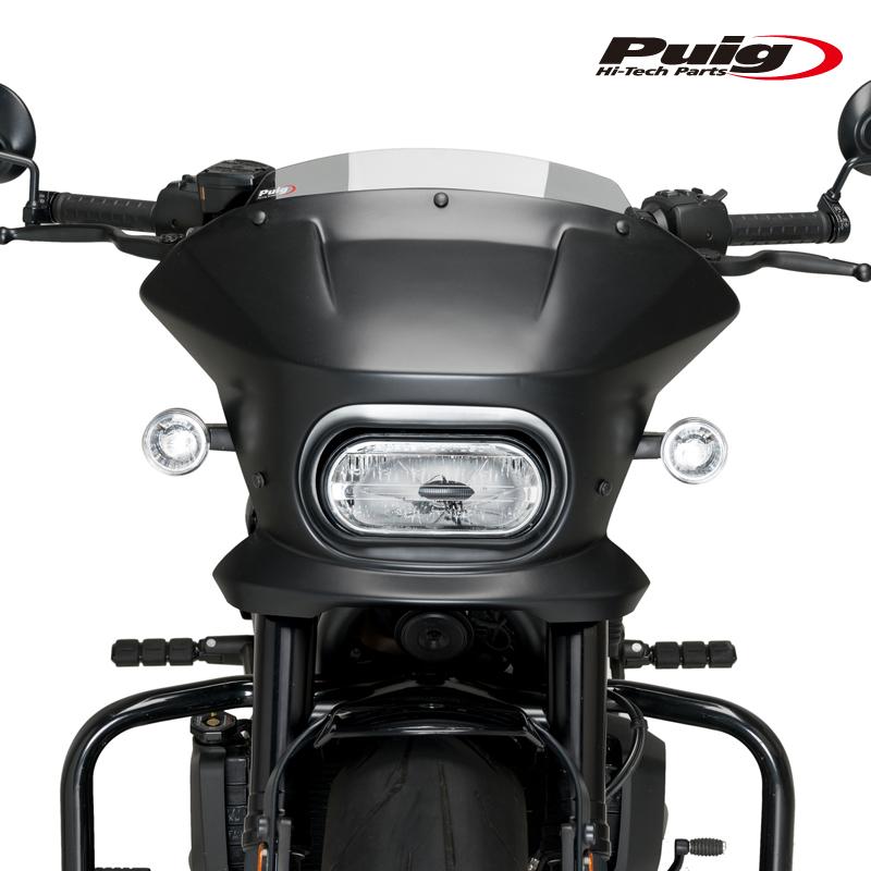 Puig 21587H SEMIFARINGS FURY SPORT MATTBLACK [SMOKE] HARLEY DAVIDSON SPORTSTER S RH1250S(21-26) プーチ フューリー スポーツ_1