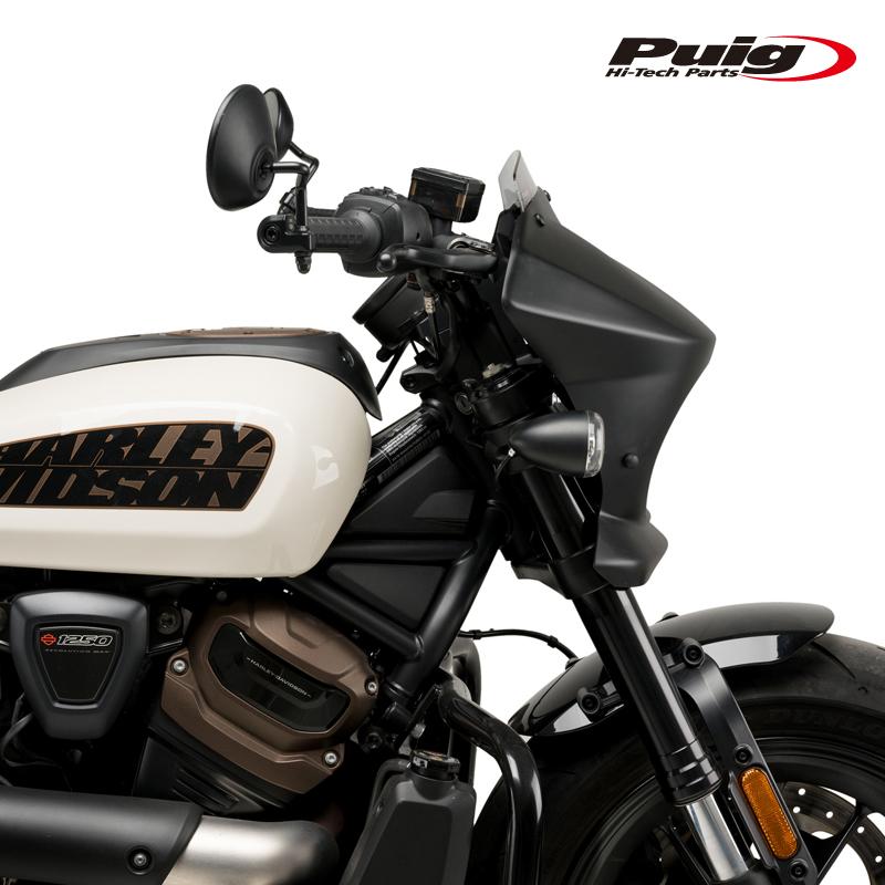 Puig 21587H SEMIFARINGS FURY SPORT MATTBLACK [SMOKE] HARLEY DAVIDSON SPORTSTER S RH1250S(21-26) プーチ フューリー スポーツ_2