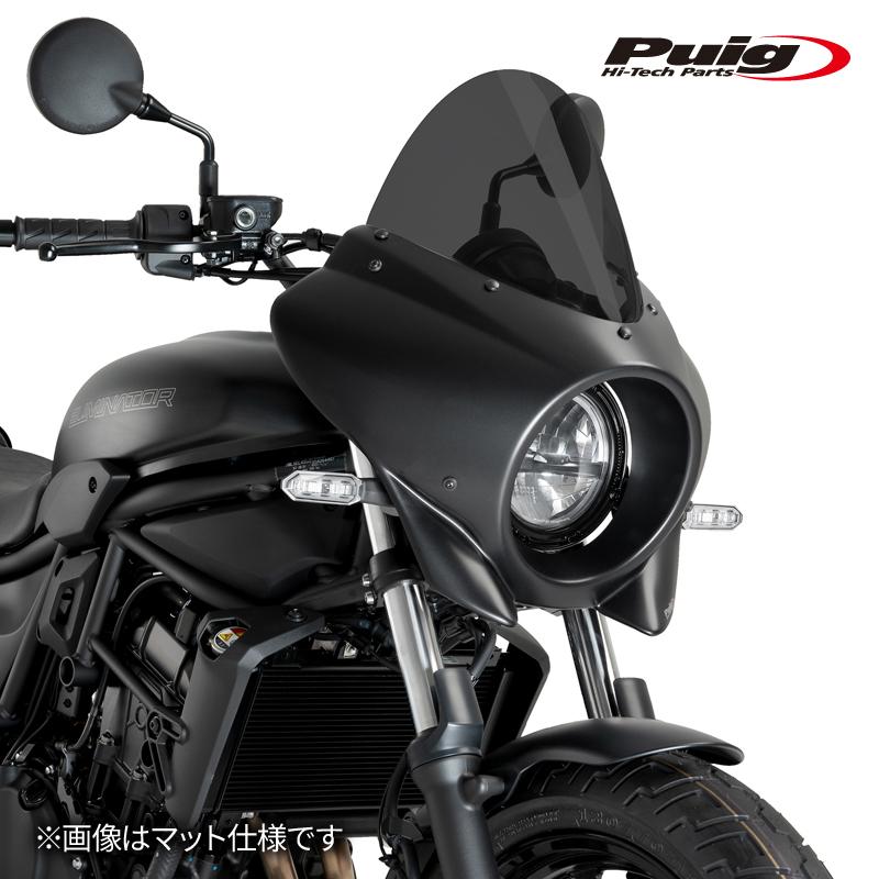 フロントカウル　エリミネーター　ELIMINATOR　Puig　スクリーン Puig（プーチ） Puig 21946F SEMIFARINGS MIRAGE TOURING [GLOSS BLACK
