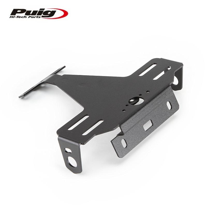 Soporte Portamatrículas Puig 4075N, Negro, Para Suzuki GSX-R600 2006, Regulable En Inclinación