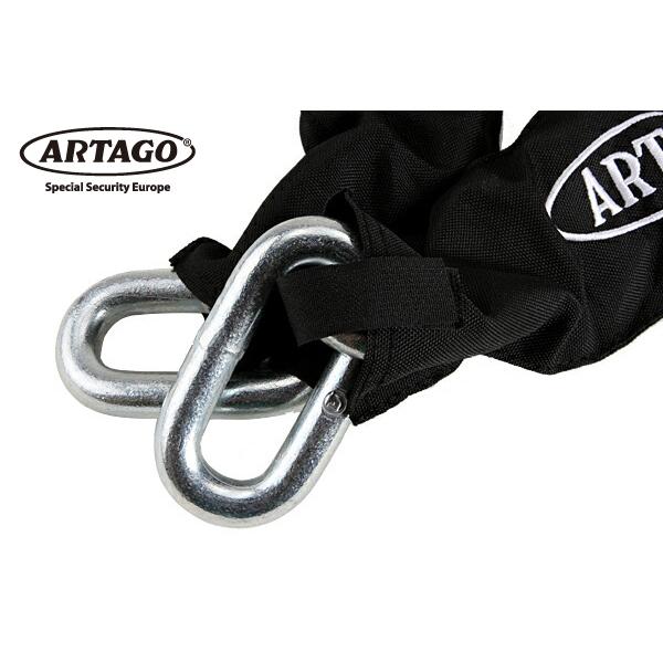 ARTAGO 68T150E アルタゴ #68T/B 鍛造 モノブロック ロック ＆ #14.150 14φ高強度チェーン 150cm セット 防犯 鍵 キー3本付 自転車ロック バイクロック_3