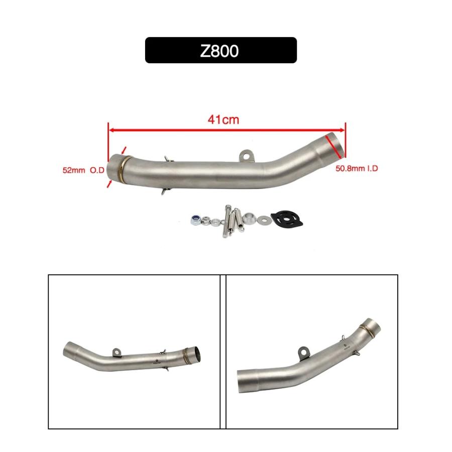 【並行輸入品】 Sclモトs- バイク エキゾースト マフラー ミドル パイプ Connector アダプター カワサキ Z750 Z800 Z1000 ZX6R ZX10R out エキゾースト カスタの画像