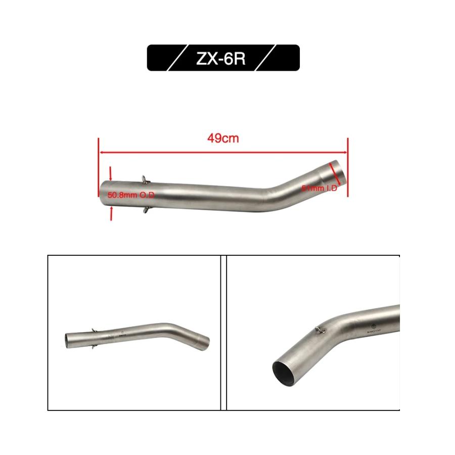 【並行輸入品】 Sclモトs- バイク エキゾースト マフラー ミドル パイプ Connector アダプター カワサキ Z750 Z800 Z1000 ZX6R ZX10R out エキゾースト カスタの画像
