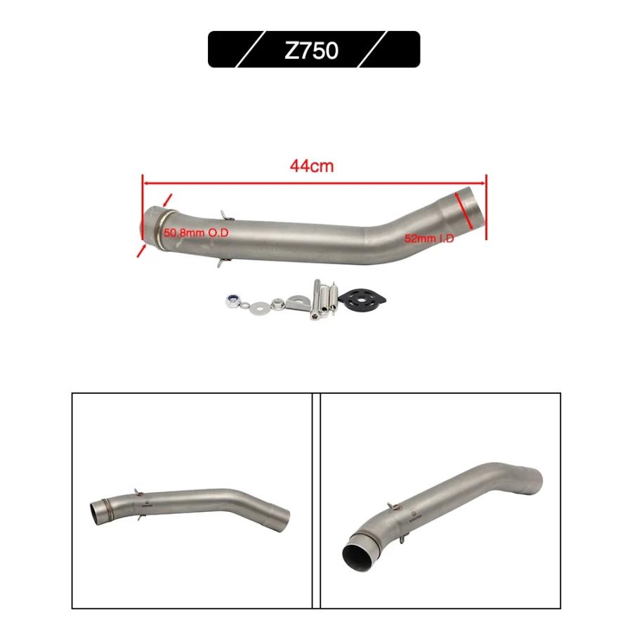 【並行輸入品】 Sclモトs- バイク エキゾースト マフラー ミドル パイプ Connector アダプター カワサキ Z750 Z800 Z1000 ZX6R ZX10R out エキゾースト カスタの画像