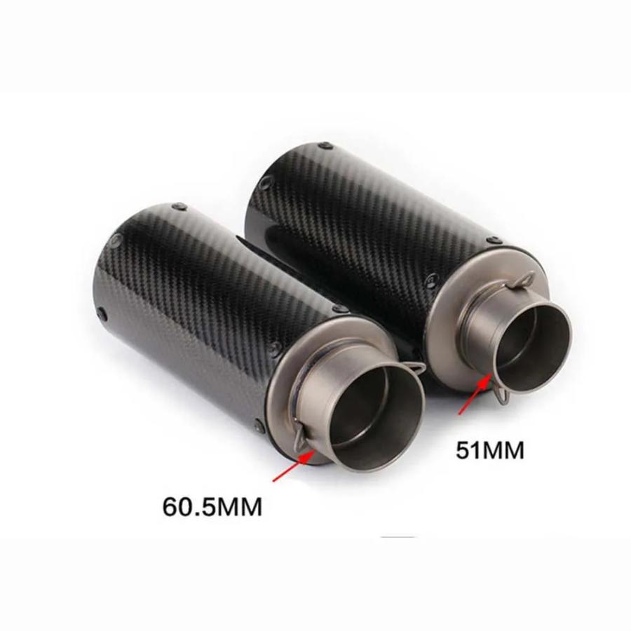 【並行輸入品】 TKOSM 60mm 51mm バイク チタン 金属 カーボン エキゾースト パイプ マフラー バイク Laser ステッカー S1000RR CBR1000 カスタム パーツの画像
