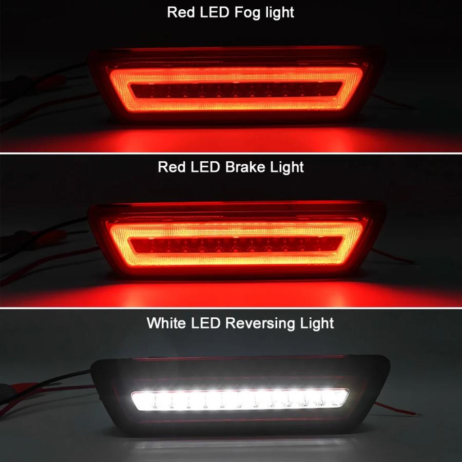 【並行輸入品】 3-in-1 LED リア テール フォグ ランプ リア ブレーキ ライト ライト ニッサン ジューク ムラーノ エクストレイル パスファインダー ティーダ_7
