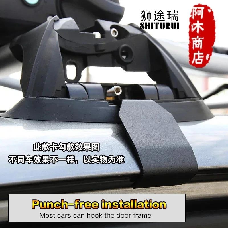 【並行輸入品】 SHITURUI トヨタ BZ4X 5 ドア SUV 2022年 - 2023 (FLUSH レール)ウルトラ Quiet トラック ルーフ スペシャル アルミ 金属 Belt ロック カスタムの画像