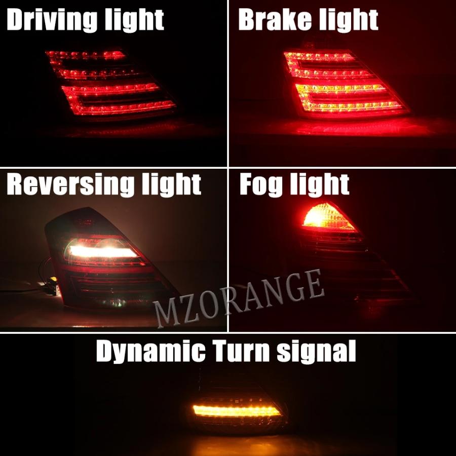並行輸入品 LED リア リフレクター テールライト ベンツ W221 S-クラス 2007年 2008年 2009年 DRL ウィンカー ストップ ブレーキ フォグ ランプ カスタム_4