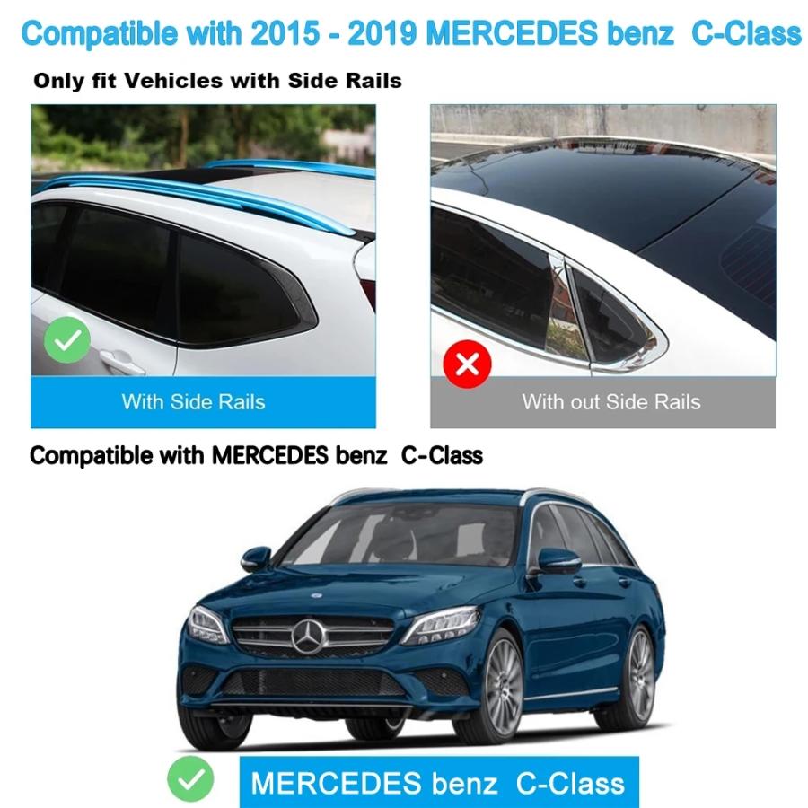並行輸入品】 2P ルーフ バー ベンツ C-クラス (S205), 5-dr Estate