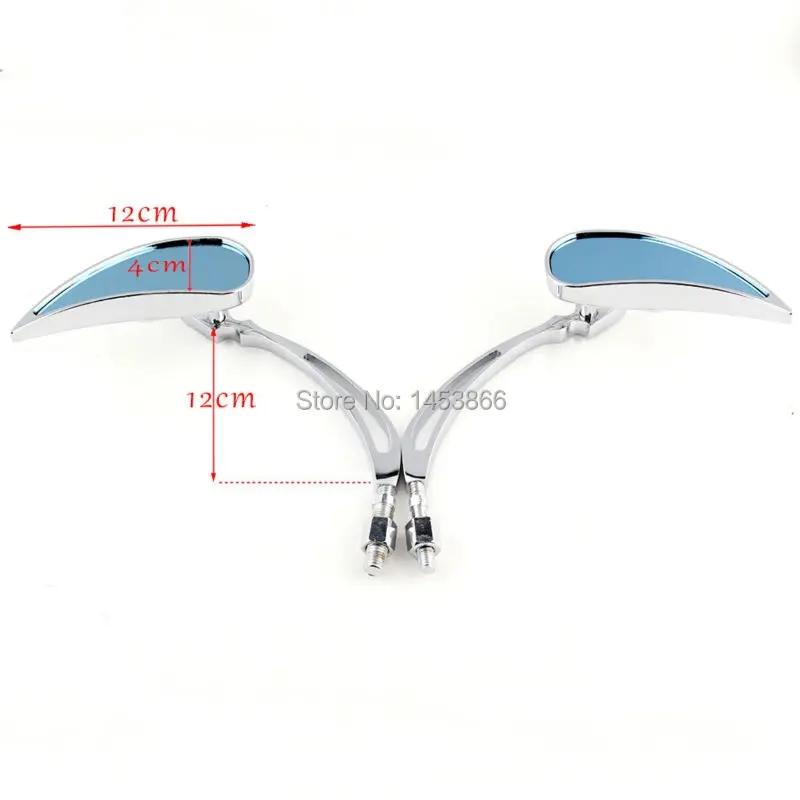 Specchietti Retrovisori Cromati Per Moto Honda Fury Shadow Spirit VT 1100 750, KEEPDSGN