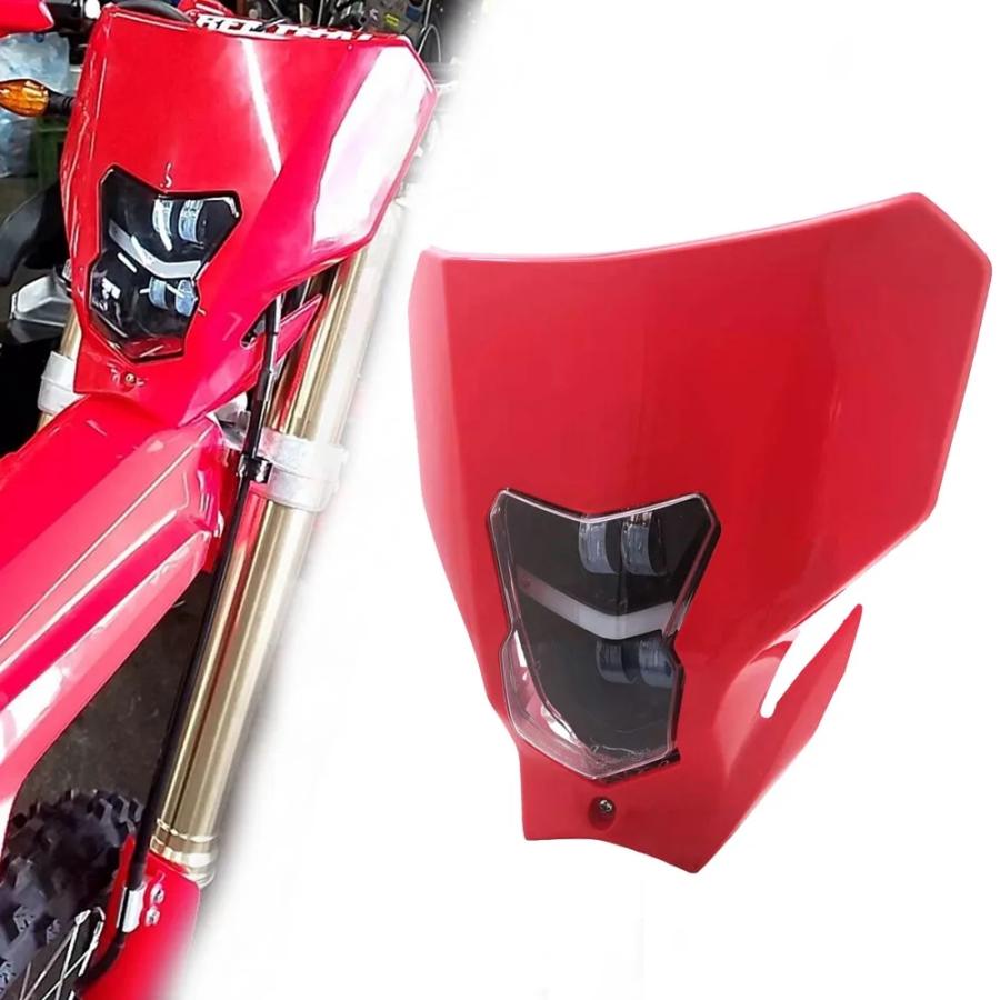 【並行輸入品】 バイク LED ヘッドライト エンデューロ MX スポーツ ヘッド ライト モト ヘッドライト ホンダ CRF450L CRF450XR CRF 125 110 250 450 R/F/L/RXの画像