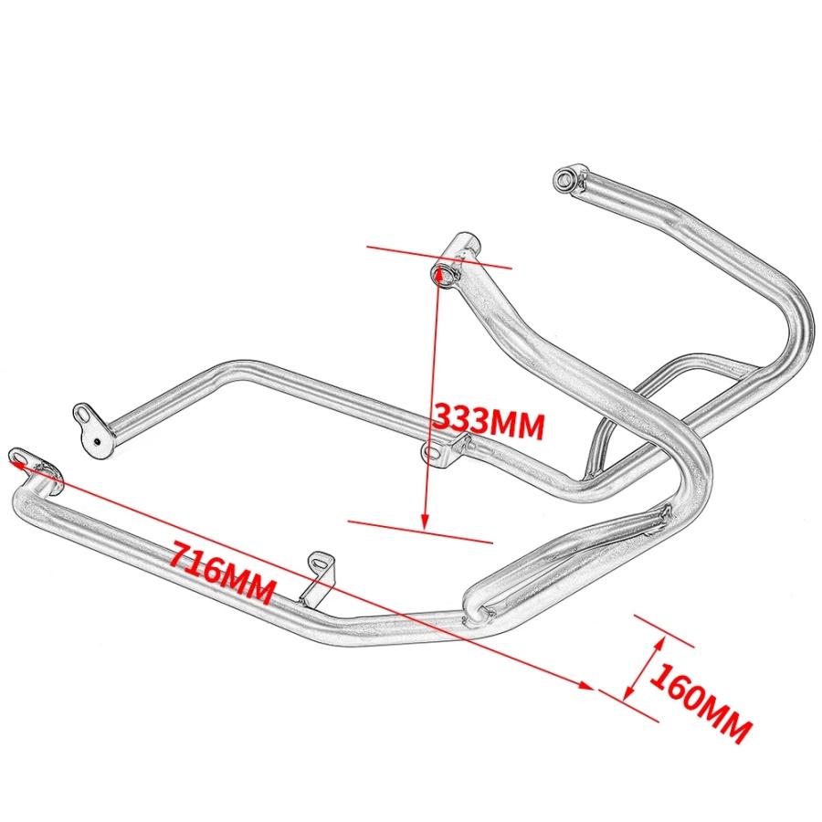 【並行輸入品】 バイク エンジン ガード プロテクター バンパー クラッシュバー Stunt Cage プロテクト ホンダ X-ADV XADV 750 2017年 18 2019年 2020年 ブラッ_5