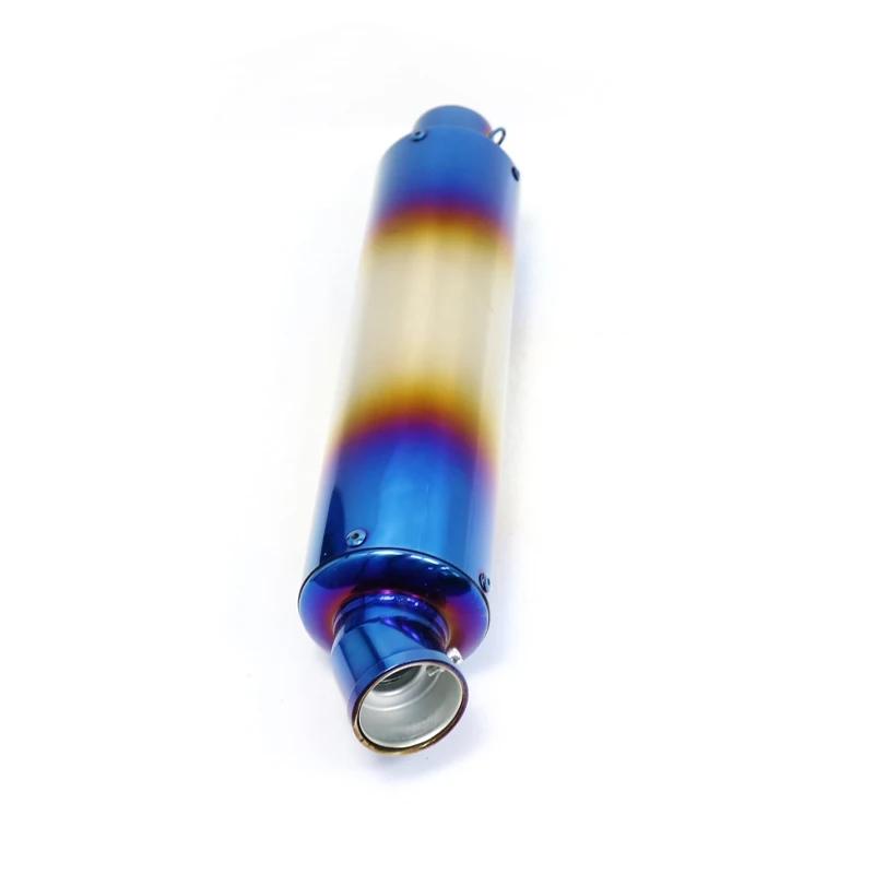 【並行輸入品】 51MM 汎用 バイク エキゾースト パイプ マフラー スクーター ホンダ CBR125 CBR250 CB400 CB600 YZF FZ400 MT03 SC042 カスタム パーツの画像