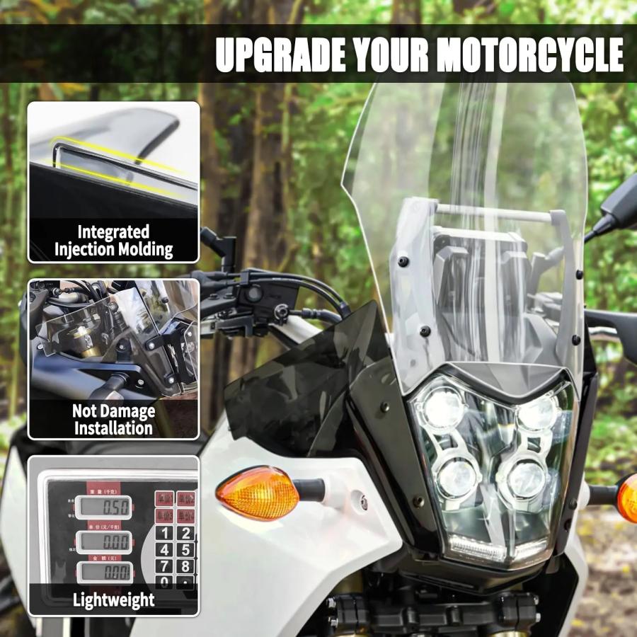【並行輸入品】 バイク サイド 風よけ 風防 ウインドシールド 風防スクリーン ハンドル 風防 ディフレクター ハンド シールド ヤマハ テネレ 700 XT700Z XTZ T_5