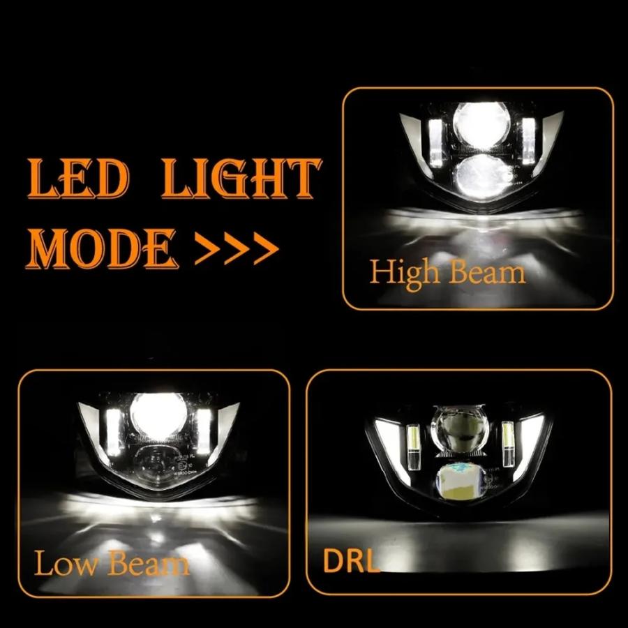 【並行輸入品】 LED バイク ヘッドライト DRL ヤマハ WR250F WR250R WR450F YZ250F YZ450F YZ TTR WR FX MX エンデューロ ダート バイク バイク LED ライト カ