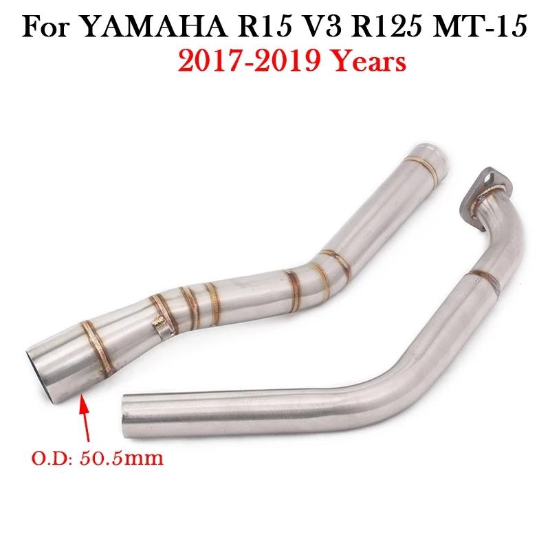 【並行輸入品】 Sリップ-On ヤマハ YZF-R15 YZF R15 V3 R125 MT15 MT-15 2017年 - 2021年 バイク エキゾースト エスケープ モト マフラー フロント ミドル パイの画像