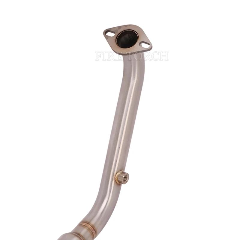 【並行輸入品】 バイク エキゾースト エスケープ マフラー モト チューブ フロント ミドル パイプ ヤマハ MT15 YZF R15 V3 MT125 2020年 -2021年 s カスタム パの画像