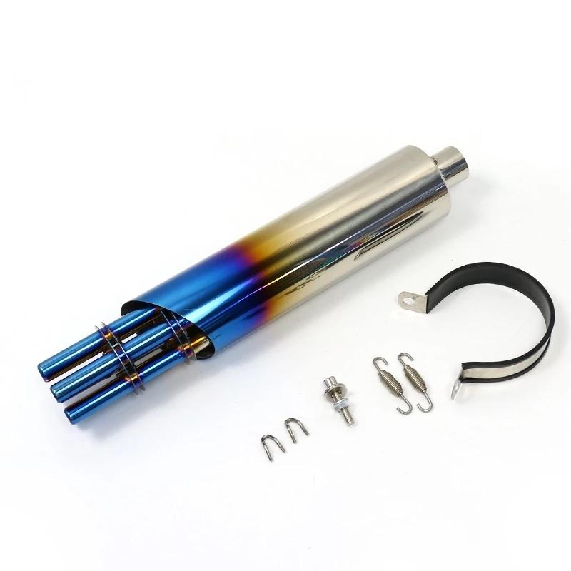 【並行輸入品】 バイク エキゾースト マフラー パイプ Rotating Exfoliate Gatling Gun ホンダ ヤマハ KTM ATV ピット バイク スクーター カスタム パーツの画像