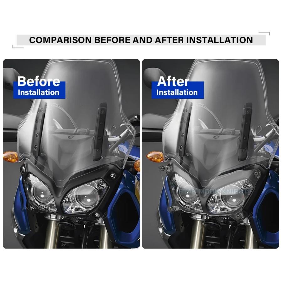 【並行輸入品】 バイク アクリル ヘッドライト プロテクター ライト カバー 保護 ガード ヤマハ XT 1200 Z XT1200Z Super テネレ 2010年 - カスタム パーツ