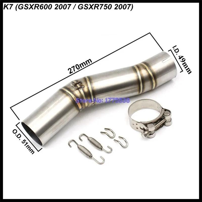 【並行輸入品】 バイク エキゾースト マフラー ミドル パイプ スズキ K6 K7 K8 GSXR600 GSX-R600 GSXR750 GSX-R750 2006年 2007年 2008年 CBF500 2004年 カスタの画像