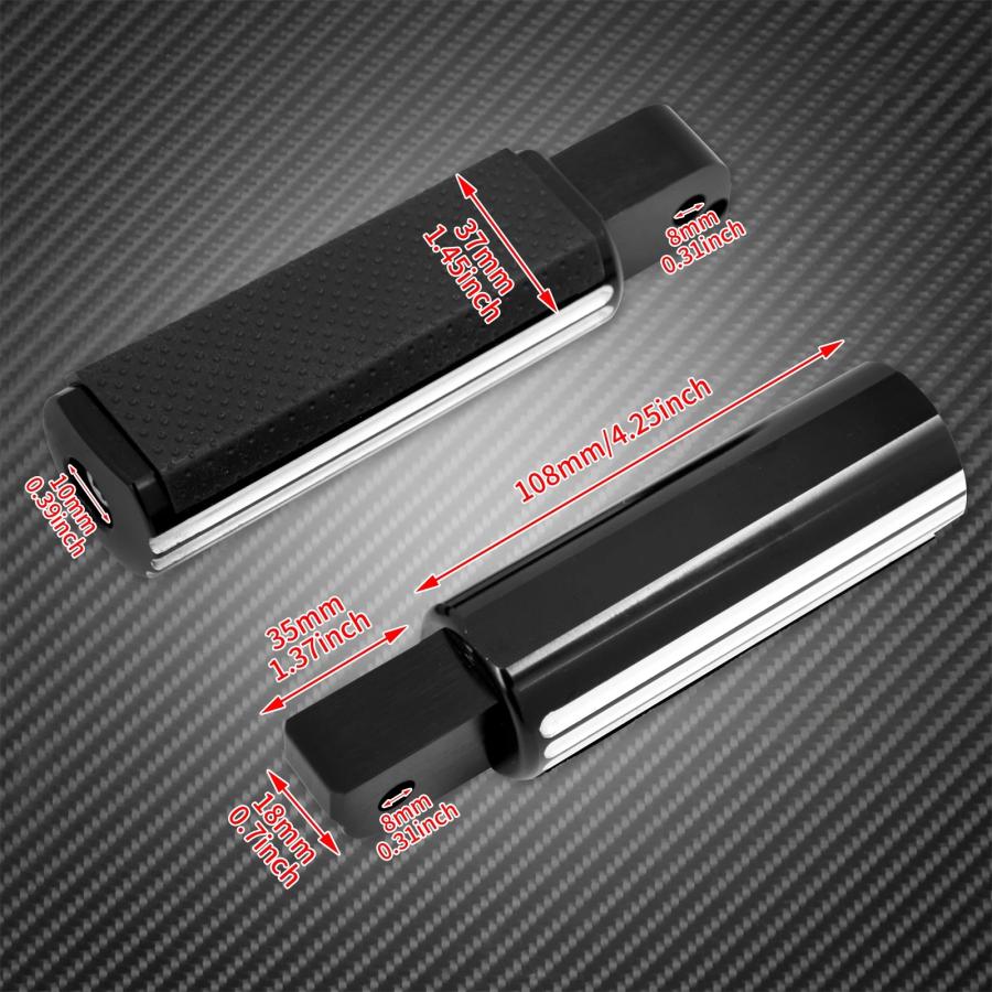 【並行輸入品】 バイク 滑り止め Defiance リア フットペグ フット レスト Floorboard ペダル ハーレー ソフテイル ファットボーイ Slim Deluxe 2018年-2022年_8