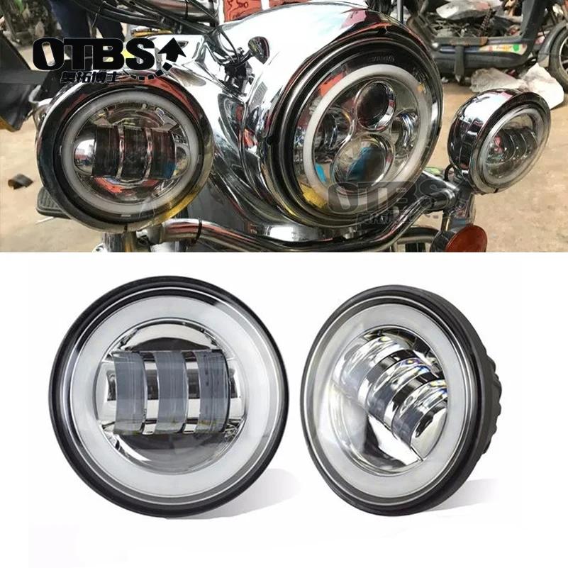 【並行輸入品】 OTBS 7 インチ LED ヘッドライト 4.5 インチes フォグ ライト ハーレー ウルトラ クラシック エレクトラグライド ウルトラ ストリートグライドの画像