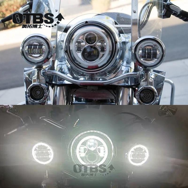【並行輸入品】 OTBS 7 インチ LED ヘッドライト 4.5 インチes フォグ ライト ハーレー ウルトラ クラシック エレクトラグライド ウルトラ ストリートグライドの画像