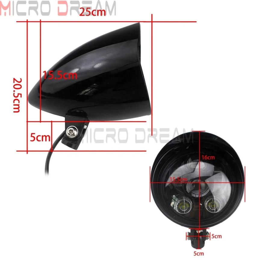 並行輸入品 5.75'' 6 LED ヘッドライト バイク Tri ハーレー スポーツ