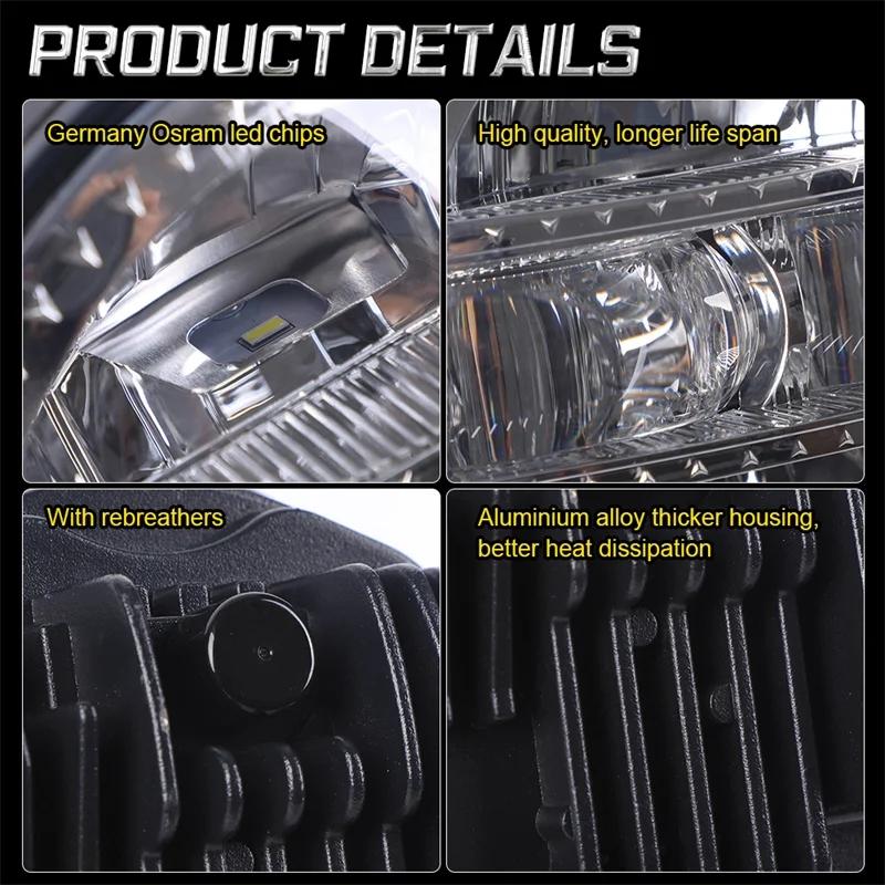 【並行輸入品】 5.75\" 5 3/4 LED バイク ヘッドライト Hi/ロー ビーム ハーレー スポーツスター 1200 XL1200L カスタム XL1200C 883 XL883 883L XL883R 48 カスの画像