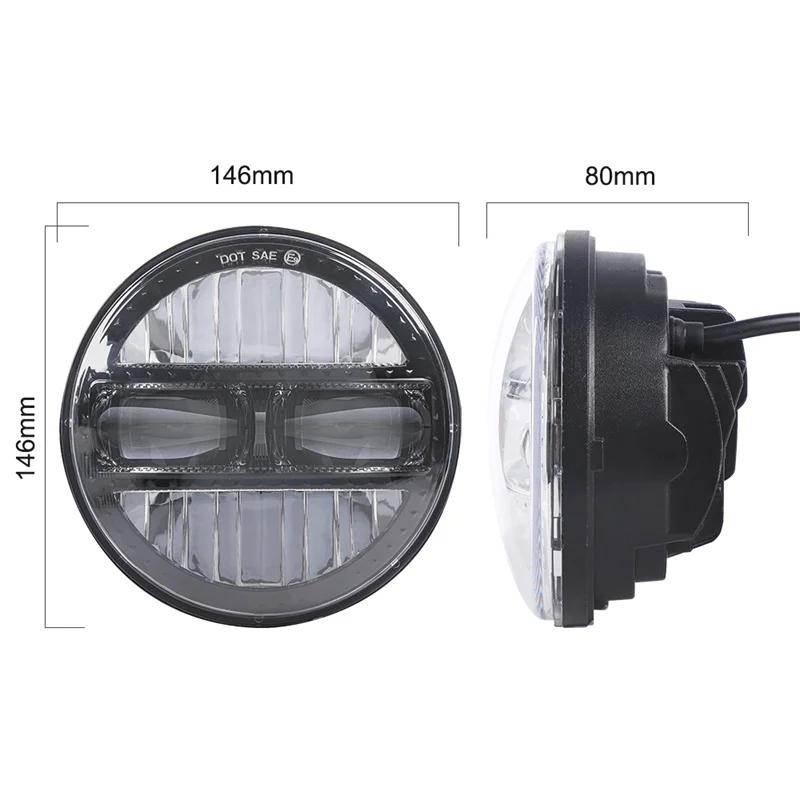 【並行輸入品】 5.75\" 5 3/4 LED バイク ヘッドライト Hi/ロー ビーム ハーレー スポーツスター 1200 XL1200L カスタム XL1200C 883 XL883 883L XL883R 48 カスの画像