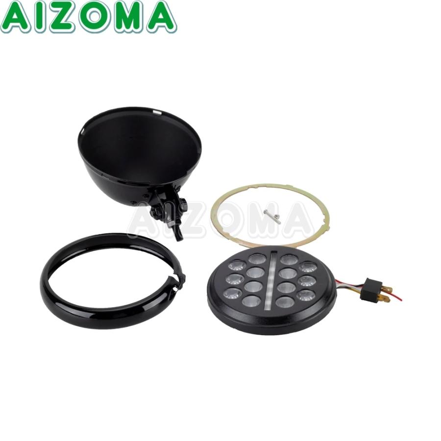 並行輸入品 Club 5.75'' LED ヘッドライト 5-3/4\" スポットライト Work ライト Hi/Lo ビーム ハーレー ソフテイル スポーツスター XL 883 1200 ダイナ カス"_6