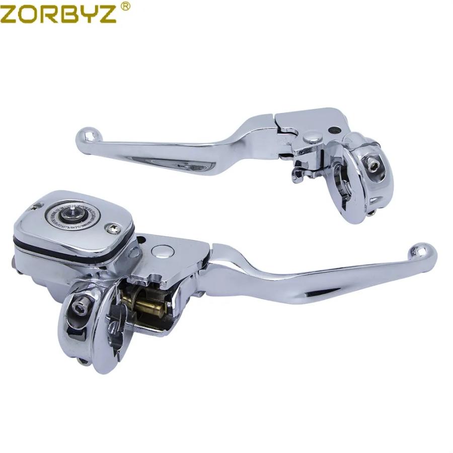 並行輸入品】 ZORBYZ バイク メッキ ブレーキ クラッチ レバー ポンプ