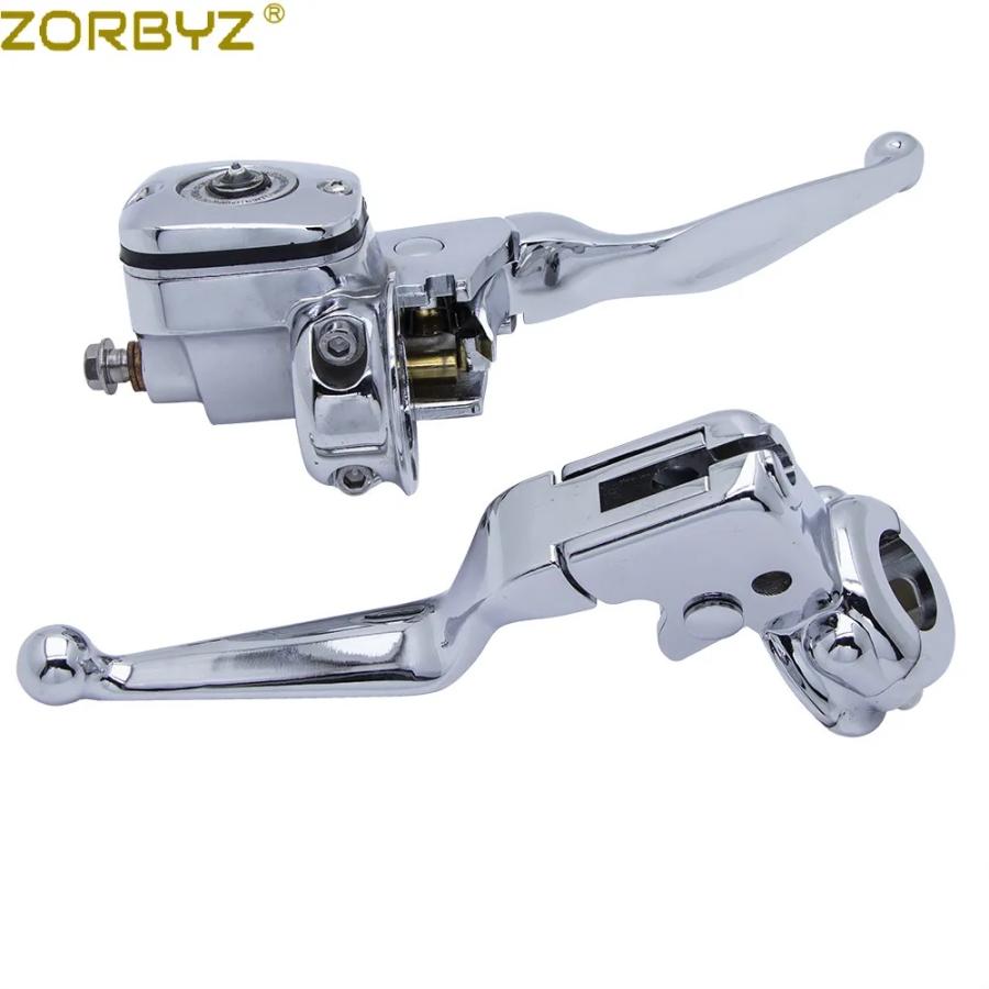 並行輸入品 ZORBYZ バイク メッキ ブレーキ クラッチ レバー ポンプ