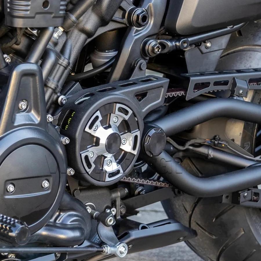 【並行輸入品】 975 スポーツスター ハーレー スポーツスター S 1250 RH1250S ナイトスター RH975 スプロケット カバー Rotating プーリー プロテクター カスタの画像