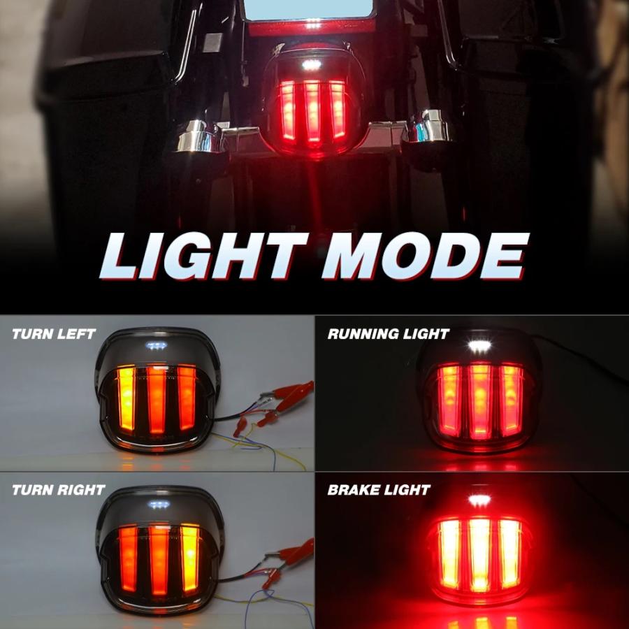 【並行輸入品】 DOT Eマーク Approved リア ブレーキ ライト バイク LED テールライト ハーレー スポーツスター XL883 XL1200 ソフテイル ツーリング Road テー