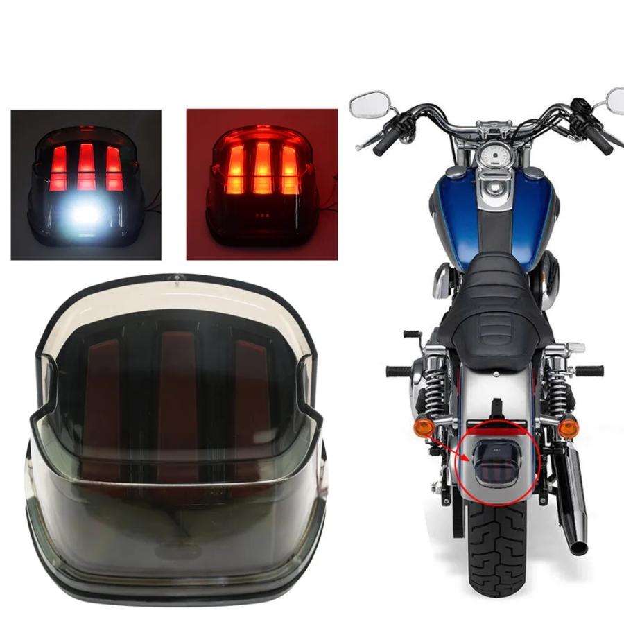並行輸入品】 バイク LED ブレーキテールライト プレート リア Run