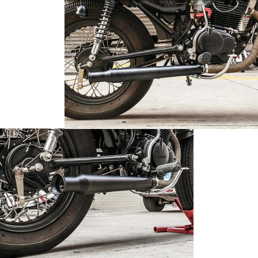 【並行輸入品】 540MM バイク レトロ テール エキゾースト マフラー パイプ レッドucer ハーレー カフェレーサー ボバー チョッパー カスタム カスタム パーツの画像