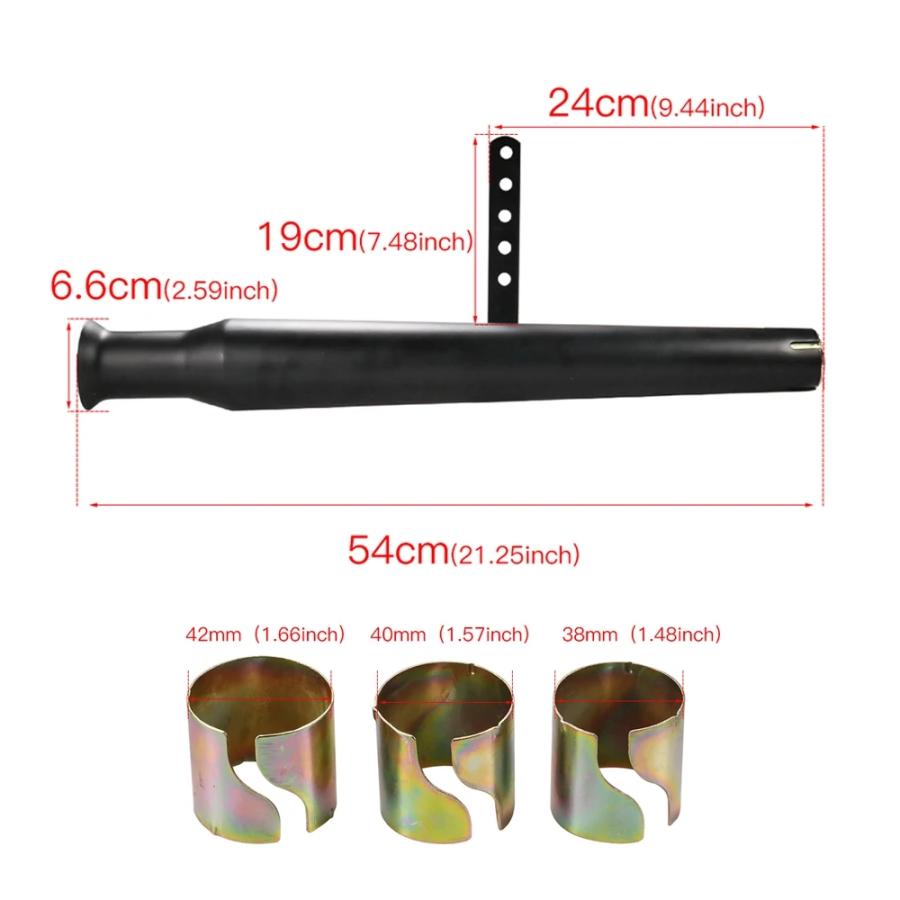 【並行輸入品】 540MM バイク レトロ テール エキゾースト マフラー パイプ レッドucer ハーレー カフェレーサー ボバー チョッパー カスタム カスタム パーツの画像