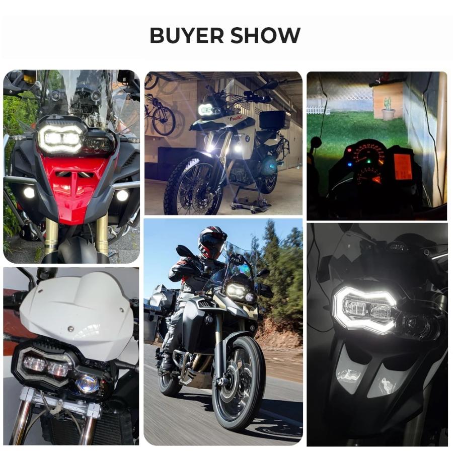 【並行輸入品】 LED ヘッドライト イカリング E24 マーク F800GS ADV F800R F650GS F700GS バイク DRL ...