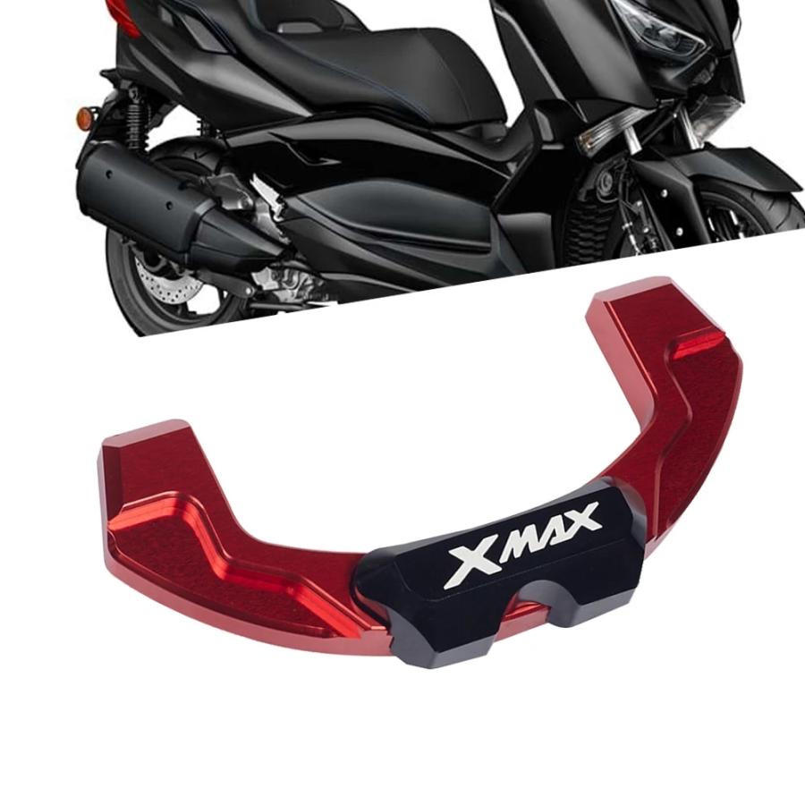 Repose-Pieds Passager Moto Pour Yamaha XMAX 125/250/300/400 - Paire En Alliage CNC Rouge - Antidérapant - 6