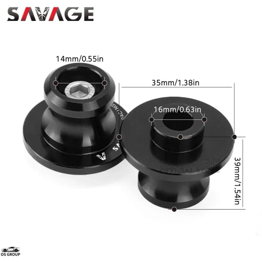 Sウィングarm Spools ヤマハ YZF R25 R3 R1/S/M R6 R7 R9 モーターcycle s CNC スタンド ...