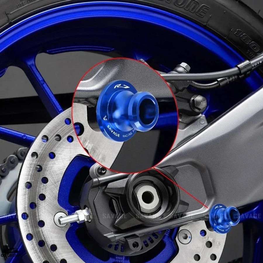 Sウィングarm Spools ヤマハ YZF R25 R3 R1/S/M R6 R7 R9 モーターcycle s CNC スタンド ...